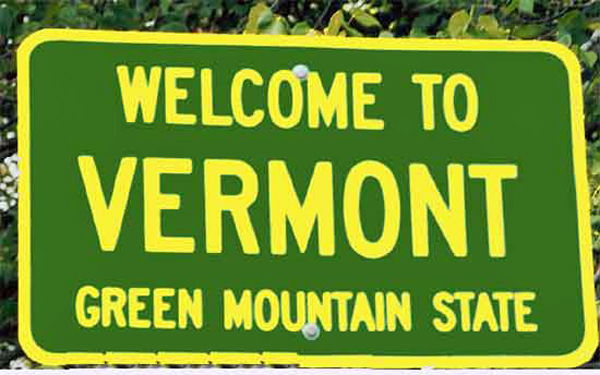 Welcome to Vermont sign 1975